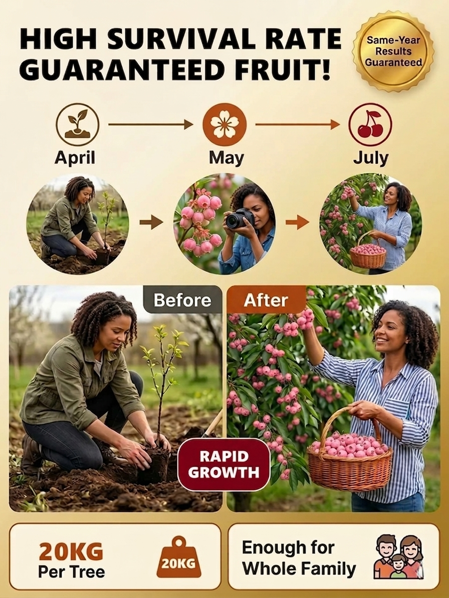 🔥50K+ SOLD!💟Premium Pink Blueberry Sapling– Easy to grow on your porch and balcony at home-OA