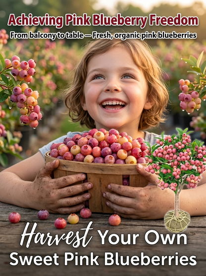 🔥50K+ SOLD!💟Premium Pink Blueberry Sapling– Easy to grow on your porch and balcony at home-OA