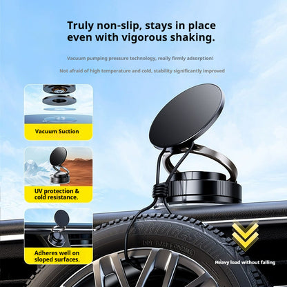 🔥Final 3 Hours: 70%OFF🔥Vacuum Magnetic Car Phone Holder – 360° Adjustable Suction Cup Mount, Hands-Free for Car/Gym/Mirror & Smooth Surfaces-LV