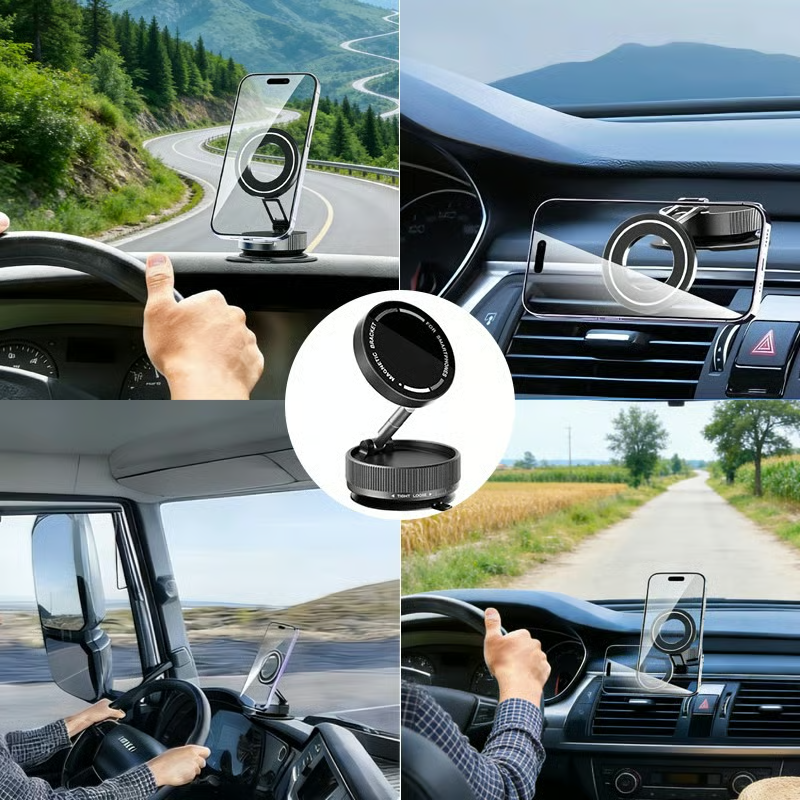 🔥Final 3 Hours: 70%OFF🔥Vacuum Magnetic Car Phone Holder – 360° Adjustable Suction Cup Mount, Hands-Free for Car/Gym/Mirror & Smooth Surfaces-LV