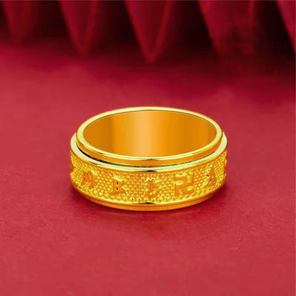 ✨Authentic Eastern Lucky Charm Amulet Ring - Bring Health, Wealth & Positive Energy Daily,Buddhist Swastika(卍) Mantra Ring-ZZZ