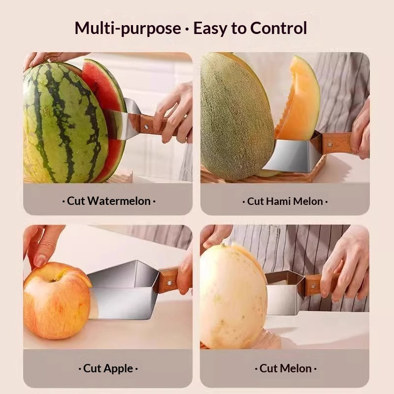 Stainless steel watermelon slicer, multi-functional fruit slicer, fruit divider, watermelon cutting tool-ZZZ