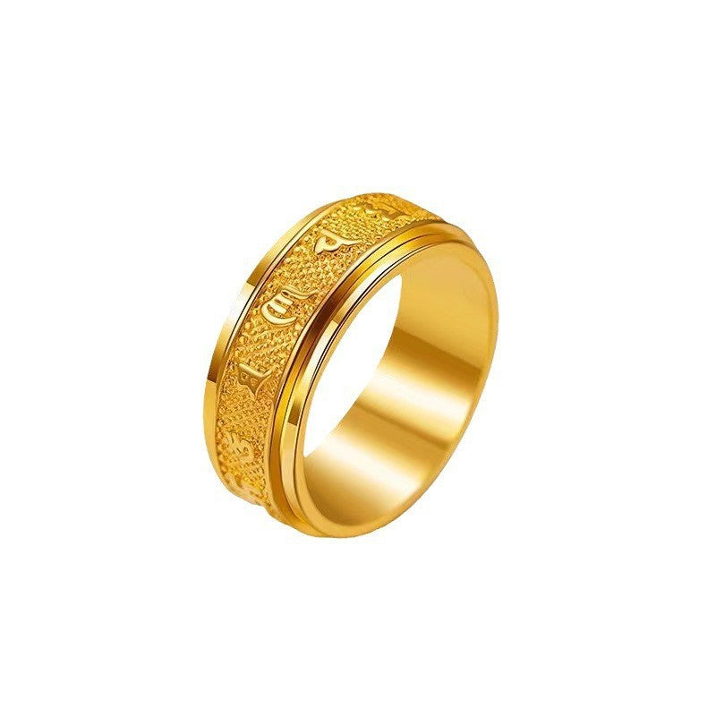 ✨Authentic Eastern Lucky Charm Amulet Ring - Bring Health, Wealth & Positive Energy Daily,Buddhist Swastika(卍) Mantra Ring-ZZZ