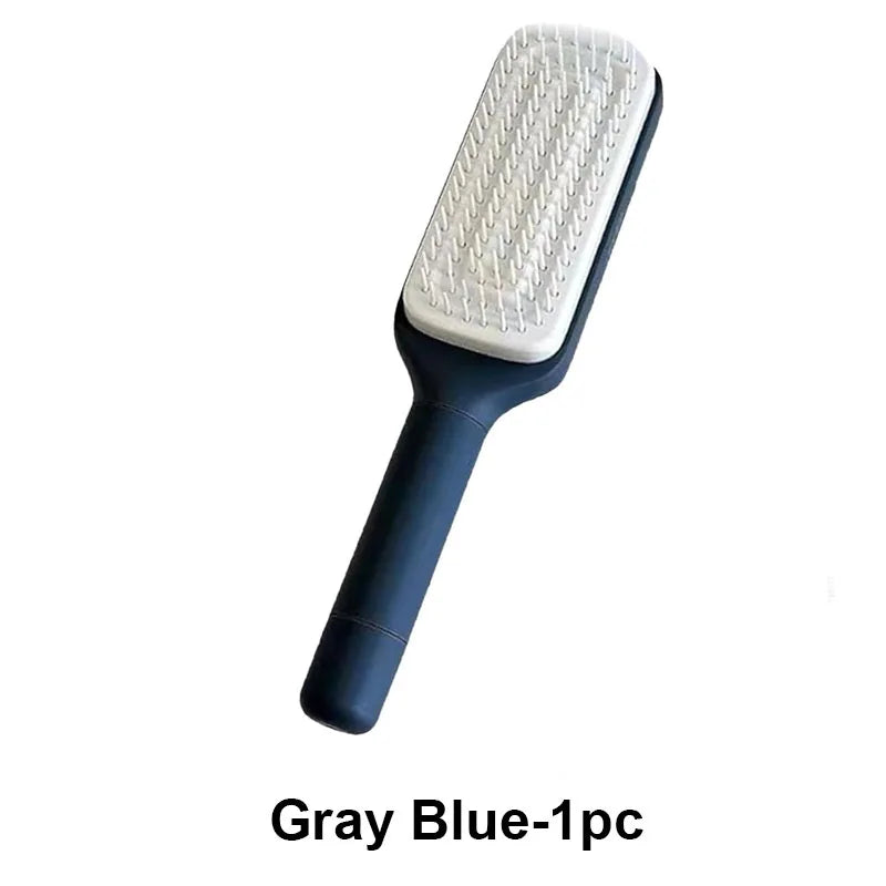 🎉LAST DAY 50% OFF -🔥Self-Cleaning Hairbrush Retractable Bristle Hair Brush Anti-Static Sclap Massage Comb One-key Hair Loss Airbag Hair Removal Comb-EV