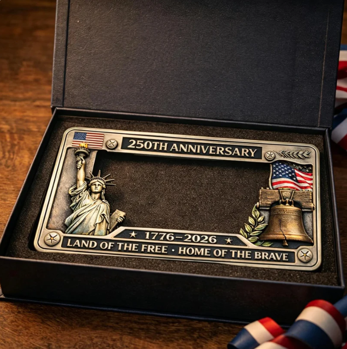 🇺🇸 Once in a Lifetime: America 250th Anniversary Commemorative License Plate Frame 🗽-TY