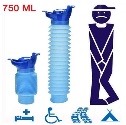 Urinal Car Urinal Bucket Outdoor Standing Urine Emergency Travel Portable Reusable Shrinkable Camping Toilet Urine Leak-OA