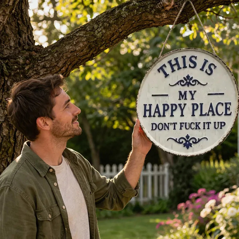 “This Is My Happy Place” Door Sign -TY