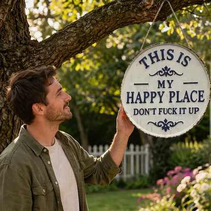 “This Is My Happy Place” Door Sign -TY