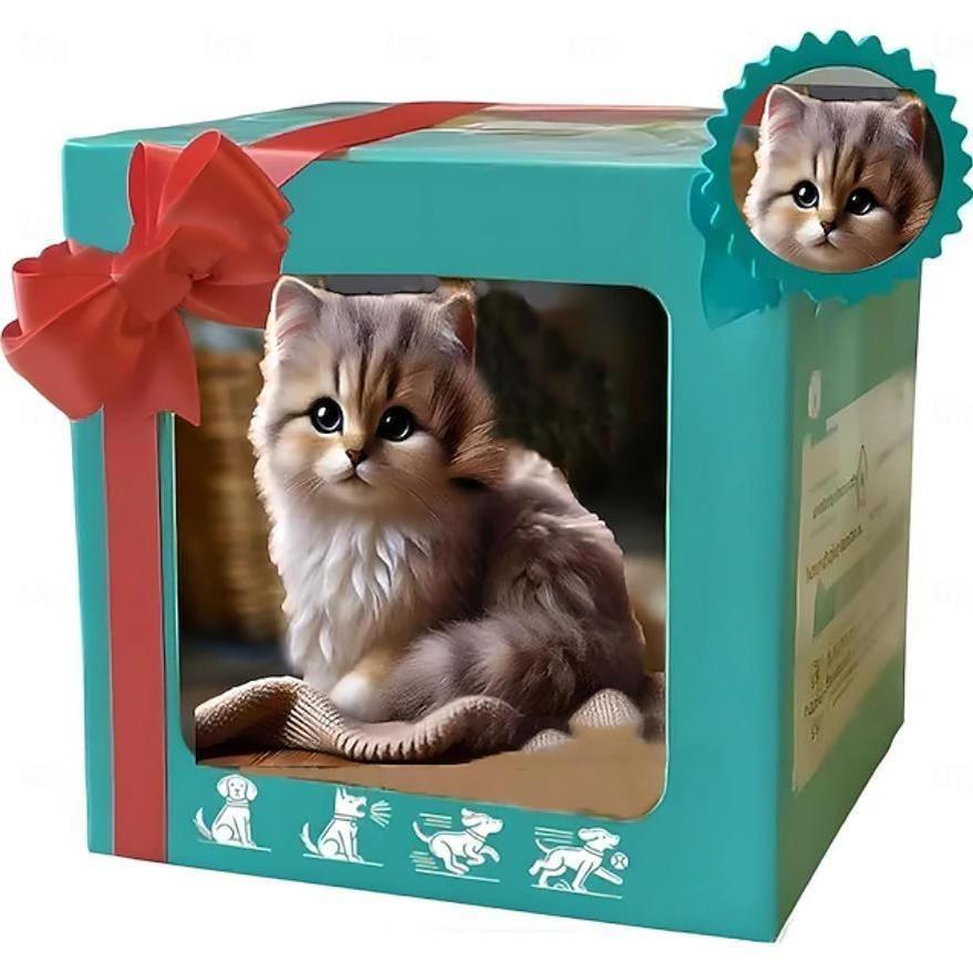 ✨ Spring Essentials: Up to 60% Off!|Cute Gray Robot Cat 2026 New Model Electric Kitten Children's Toy Realistic  Interactive Plush Cat with Simulated Movements and Meowing Pet Lover Gift for Holidays or Birthdays Ready-Made-ZZZ