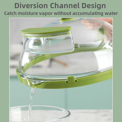 Microwave Splatter Cover with Water Steamer-OA