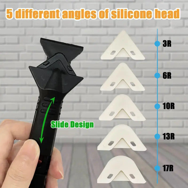 Silicone Caulking Tools - 3 in 1 Sealant Finishing Tool Grout Remove Scraper, Caulk Remover Glass Glue Angle Scraper for Bathroom, Kitchen, Floor, Window, Sink Joint-ZZZ