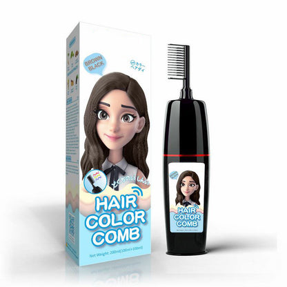 ⏰LAST DAY 49% OFF🔥Hair color shampoo comb 100+100ml (5 Color Available)-EV