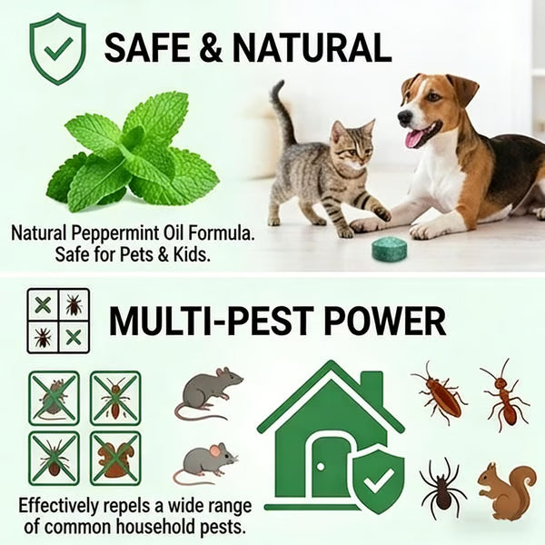 🌿Natural Peppermint Rodent Repellent Balls (12 Pack) – Keep Rats, Mice & Pests Away Safely-EV