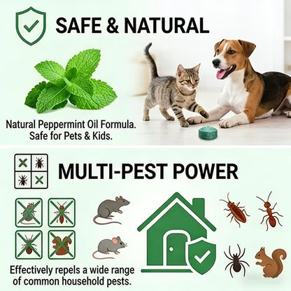 🌿Natural Peppermint Rodent Repellent Balls (12 Pack) – Keep Rats, Mice & Pests Away Safely-EV