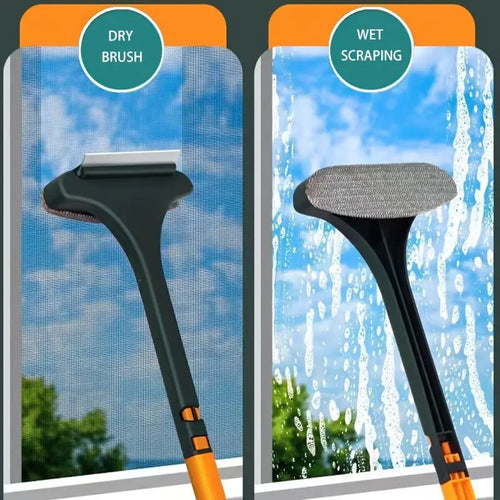 💕Hot sale 49% OFF💖2-in-1 Double-Sided Window Screen Cleaning Brush and Glass Wiper with Scraper-OA