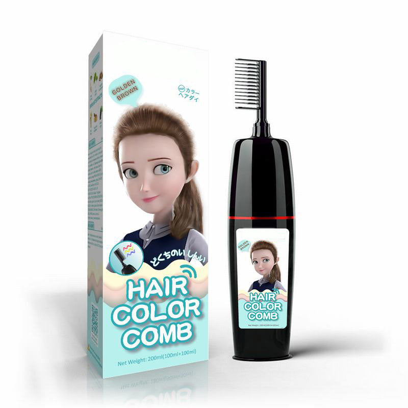 ⏰LAST DAY 49% OFF🔥Hair color shampoo comb 100+100ml (5 Color Available)-EV
