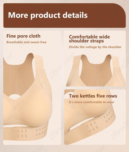 🏆Flash Sale⚡【Postural correction】Women’s Beige Wireless Bra-EV