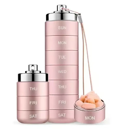TSA-Friendly Secure Metal Pill Organizer – Leak-Proof & Easy-Carry Case-EV