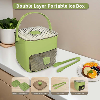 🔥Summer Promotion 49% OFF - Portable Ice Maker with Lid and Storage Box🧊🍹 -KKK