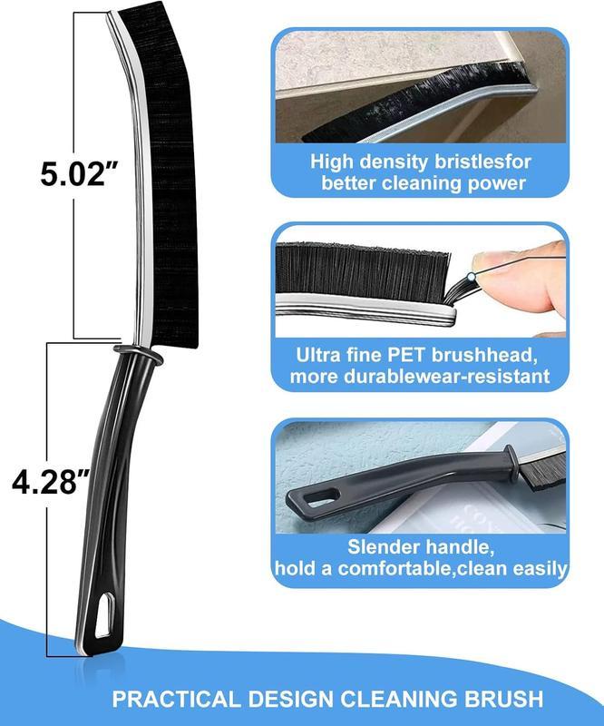 Cepillo de limpieza de grietas de 5 piezas Multi-5, multifuncional para baño, hogar, cocina, azulejos, herramienta de limpieza de grietas de ventanas-OA