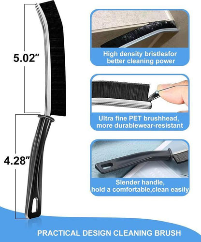 Cepillo de limpieza de grietas de 5 piezas Multi-5, multifuncional para baño, hogar, cocina, azulejos, herramienta de limpieza de grietas de ventanas-OA