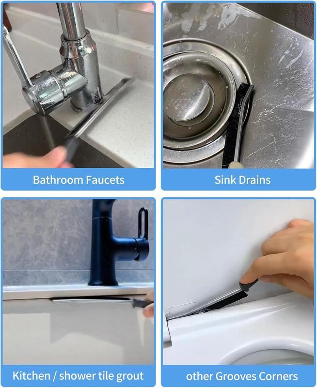 Cepillo de limpieza de grietas de 5 piezas Multi-5, multifuncional para baño, hogar, cocina, azulejos, herramienta de limpieza de grietas de ventanas-OA
