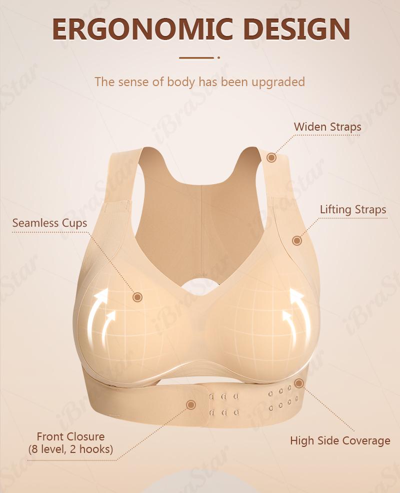 🏆Flash Sale⚡【Postural correction】Women’s Beige Wireless Bra-EV