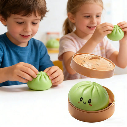 🔥Últimas 3 Horas: 70% DCTO🔥Blandito de Purpurina con Forma de Dumpling, Tamaño Gigante, Juguete Sensorial para Adultos y Niños-FO