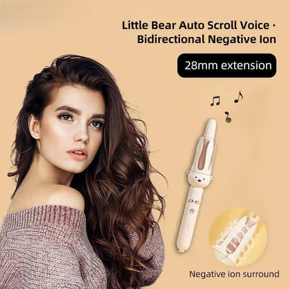 ✨ Spring Essentials: Up to 75% Off!|Fully automatic curling stick lazy curling tool electric rotary curler large  curling without damaging hair 28mm Comfort Hair Curler-ZZZ