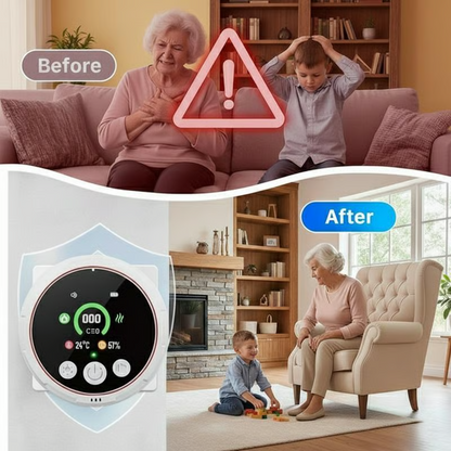 ✨5-in-1 Portable Detector with Temperature Humidity Sensors Plug-and-Play Design-ZZZ