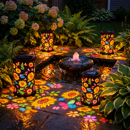 🔥Hot Sale 50% OFF -✨Colorful Sunflower Glow Solar Garden Lantern-ZZZ