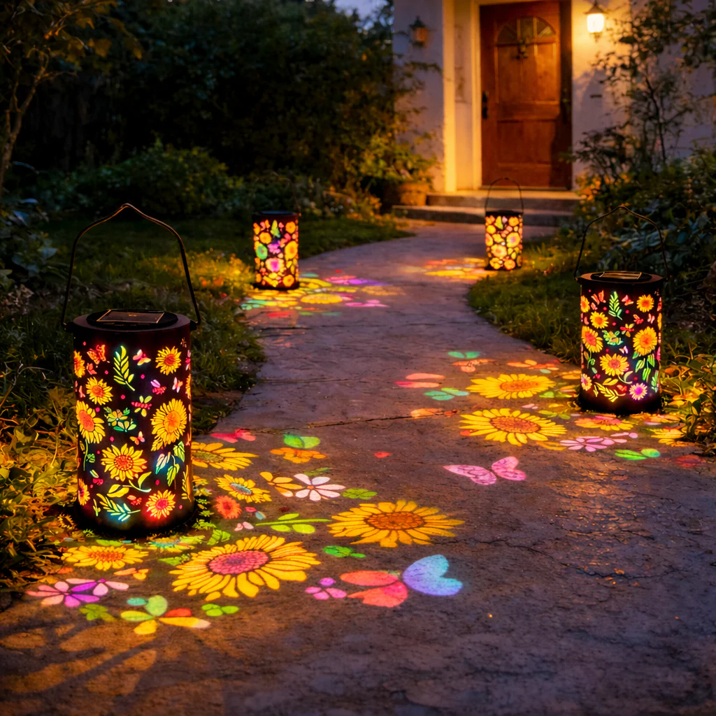 🔥Hot Sale 50% OFF -✨Colorful Sunflower Glow Solar Garden Lantern-ZZZ