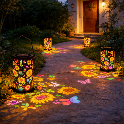 🔥Hot Sale 50% OFF -✨Colorful Sunflower Glow Solar Garden Lantern-ZZZ