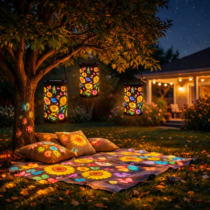 🔥Hot Sale 50% OFF -✨Colorful Sunflower Glow Solar Garden Lantern-ZZZ