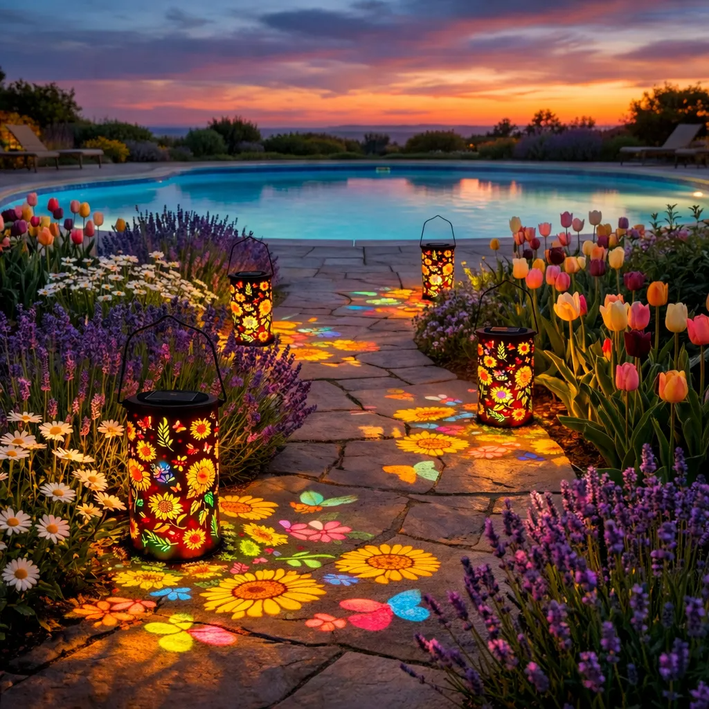 🔥Hot Sale 50% OFF -✨Colorful Sunflower Glow Solar Garden Lantern-ZZZ