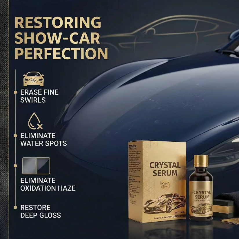 ⏰LAST DAY 49% OFF🔥Crystal Serum – 9h Professional Ceramic Coating For Car Paint, Gloss & Protection-EV