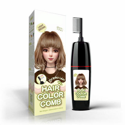 ⏰LAST DAY 49% OFF🔥Hair color shampoo comb 100+100ml (5 Color Available)-EV