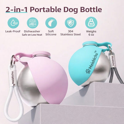 🎉LAST DAY 50% OFF -🔥The 2-in-1 Dog Water Bottle & Bowl-EV
