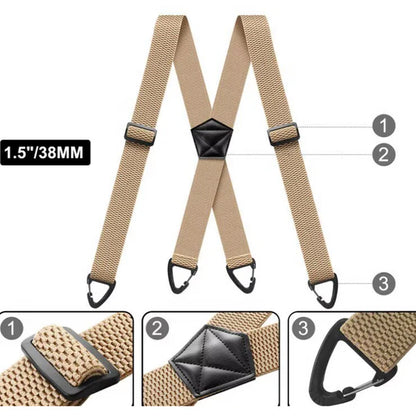 📢📢50% OFF !! ⏰Men's X-Back Suspenders with Hook Clips -TY